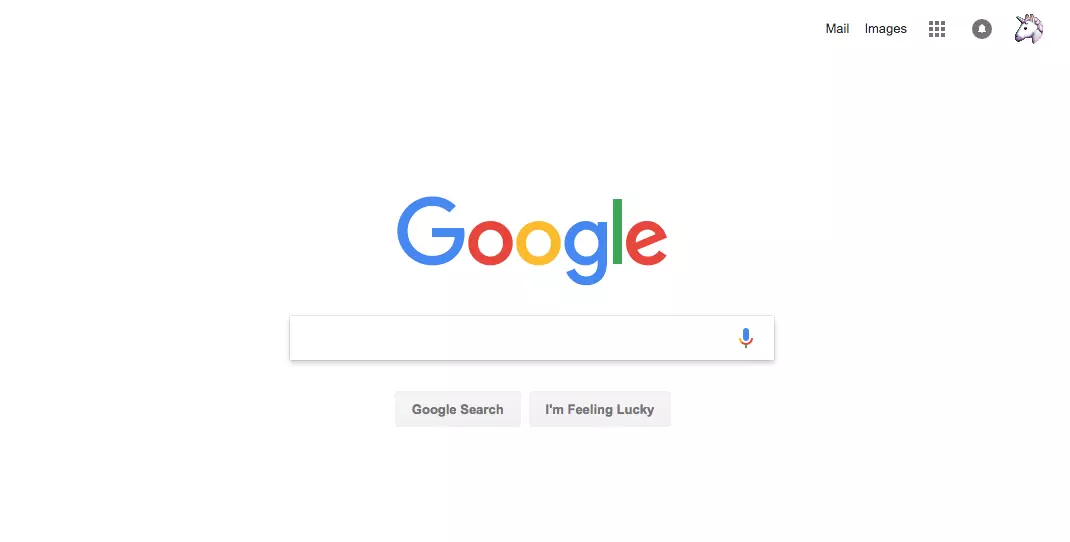 Google's home page search box