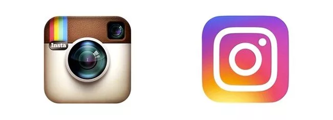 Old vs new instagram logo
